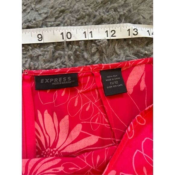 Vintage Y2k express silk floral print skirt size 12 - Picture 6 of 7